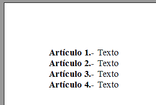 Obtener numeración en negrita y texto normal en OpenOffice Writer