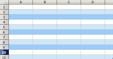 Mejorar la legibilidad con el efecto Papel Pijama en hojas de OpenOffice Calc