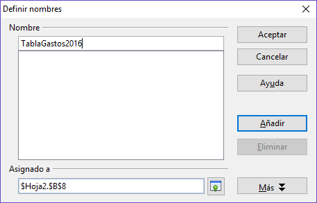Bautizar una celda con nombre en OpenOffice/LibreOffice Calc