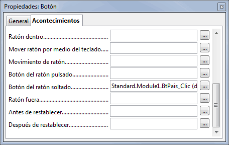 Asignar una macro a un evento de un botón en Calc