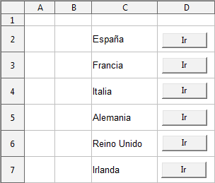 Todos los botones insertados en la hoja de cálculo