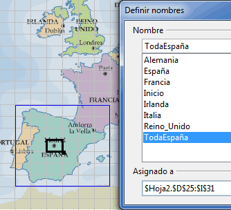 Asignar un rango de celdas a un nombre