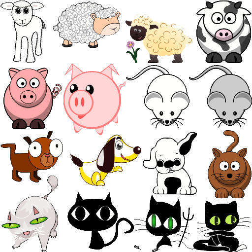  ClipArt Caricaturas de Animales   SVG para OpenOffice y LibreOffice