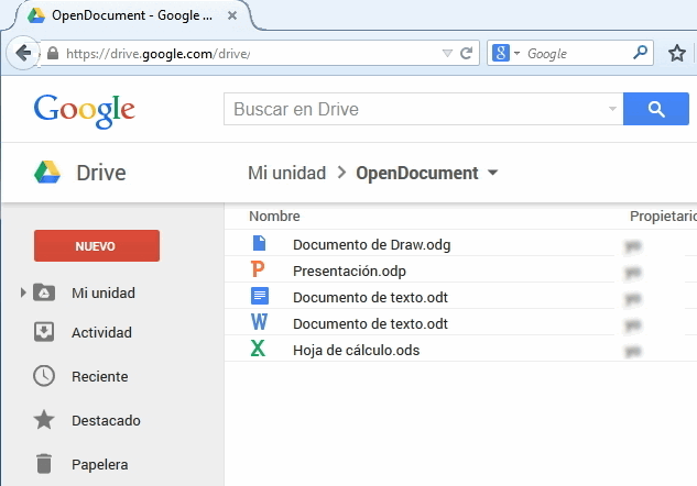 Google Drive permite visualizar y editar documentos de OpenOffice y LibreOffice