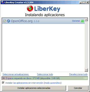 Instalar una versión portable OpenOffice 3.3