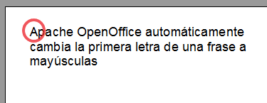 Desactivar la conversión automática a mayúsculas en OpenOffice Writer