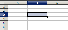 Seleccionar sólo una celda en Calc