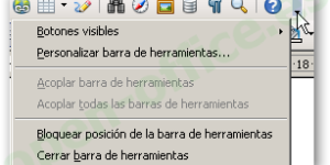Personalizar los botones visibles de las barras de herramientas en OpenOffice.org