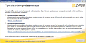 Compatibilidad MS Office 2010 con el formato OpenDocument