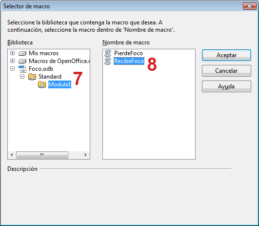 Cambiar el color de los controles en formulario OpenOffice