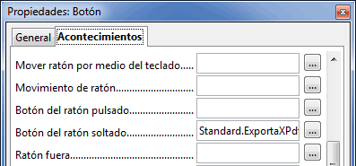 Asignar una macro a un evento de un botón en Writer