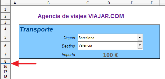 Ocultar filas y ocultar lineas en OpenOffice.org Calc