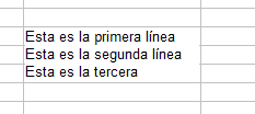 Insertar una nueva línea en una celda de OpenOffice Calc