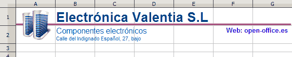 Imprimir logotipo en el encabezado de las hojas de cálculo en OpenOffice Calc