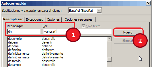 Utilizar autocorrección para insertar fórmulas fácilmente en OpenOffice Calc