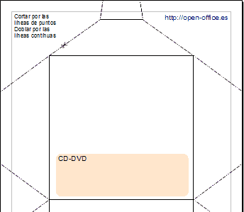 Plantilla para fundas de CD o DVD en Draw