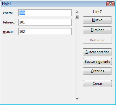 DataForm: formulario para editar listas de datos en OpenOffice Calc