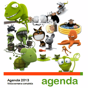 Plantilla Agenda anual vista semana para OpenOffice Writer