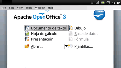 AndrOpen Office es Apache OpenOffice para Android