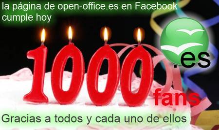 Cumplimos el 1000 faniversario en Facebook