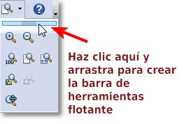 Barras de herramientas flotantes y móvles