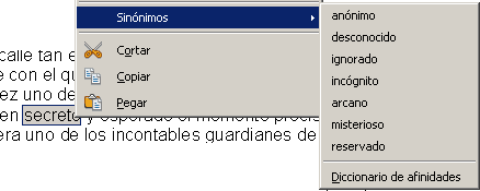 Nuevo diseño de la herramienta Sinónimos (Thesaurus) en OpenOffice Writer