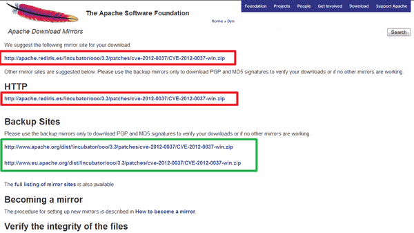 Parche de seguridad CVE-2012-0037 para OpenOffice.org 3.3